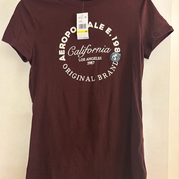 Aeropostale Tops - Aeropostale Burgundy California Logo Short Sleeve Tee